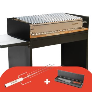 Pack set parrilla mb950 v carro movil combo asador